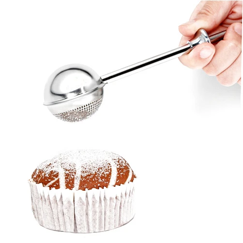 XVBITOR Sugar Shaker, Powdered Sugar Shaker Duster with 18/8 Stainless Steel Fine Mesh Dispenser Sugars and Spring Operated Handle for Sugar and Spices XVBITOR