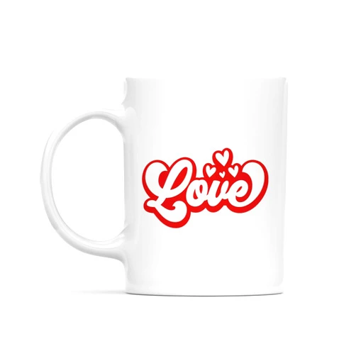 Generic Love Mug, Red Heart Design Coffee Cup for Women Men Couples, Romantic Valentine’s Day Gift for Girlfriend Boyfriend Husband Wife, Cute 11oz 15oz Ceramic Drinkware