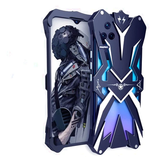 AVCITY Luxurious Metal Aluminum Shockproof Back Cover Case for Redmi Poco F4 / Poco F4 GT (Color : Black, Size : Poco F4)