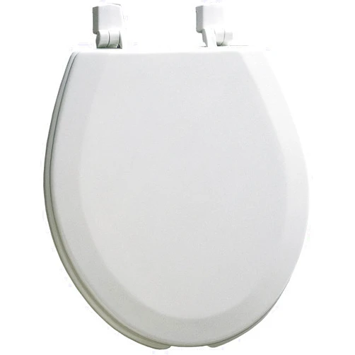 Mayfair 440EC 000 Open Front Molded Wood Toilet Seat with Dial-On Hinges, Round, White