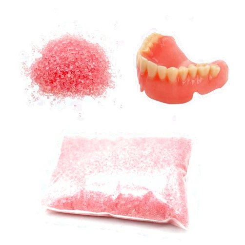 RWBATT 500g/Bag Dental Denture Flexible Acrylic Blood Streak Simulation for False Teeth Material Dentist Clinic Dentistry Lab Material (Pink 500g)