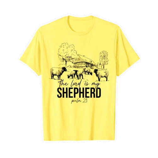 Funny The Lord Is My Shepherd Tee Shirt The Lord Is My Shepherd Funny Sheep Farm T-Shirt