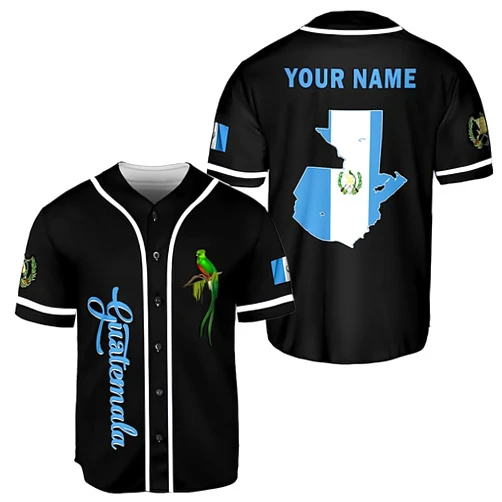 Parvii Personalized Guatemala Baseball Jersey - Custom Guatemala Jersey for Men & Women - Guatemalan Pride Shirt