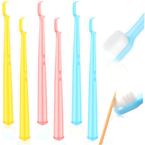 Patelai 6 Pieces Kids Extra Soft Nano Toothbrush Children Bristles Children Micro Nano Manual Toothbrush Set with 20000 Bristles for Age 3and Above Boys Girls Gum Protecting Cleaning(Fresh Style)