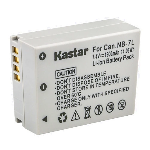 Kastar 1-Pack NB-7L Battery Replacement for Canon NB-7L NB7L, NB-7LH NB7LH Battery, Canon CB-2LZ, CB-2LZE Charger