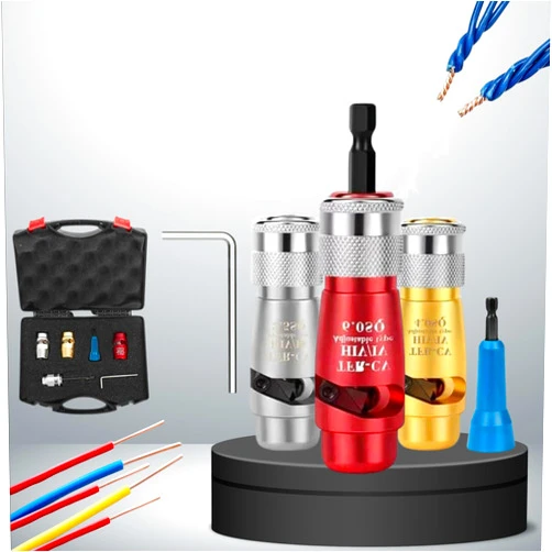 Generic Wire Stripping and Twisting Tool For Drill - Electric Wire Stripper - 4 in 1 Professional Electrician Tools - Portable Wire nut Twister Tool For Power Drill - Quick Stripper and Twister
