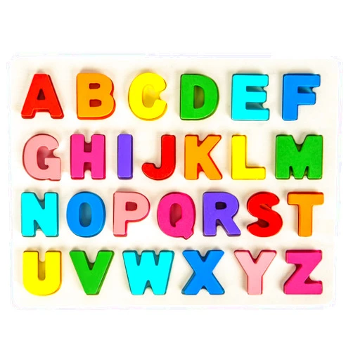 Attmu Alphabet Puzzle Wooden Puzzles for Toddlers 3 4 5 Year Old, ABC Puzzle Shape Alphabet Learning Puzzles Toys with Puzzle Board & Letter Blocks, Preschool Educational for Girls Boys