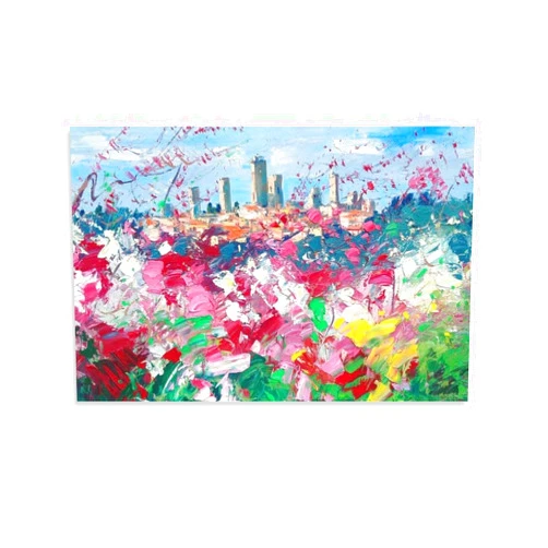 JINGQEI Agostino Veroni- San Gimignano Art Poster Canvas Wall Art Posters For Room Aesthetic And DecorPoster For Living Room Bedroom Office Decor08x12inch(20x30cm)