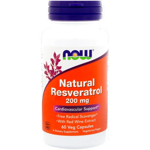 Now Foods, Natural Resveratrol 200Mg (Veggie Caps), 60 Caps