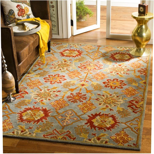 SAFAVIEH Heritage Collection 8' x 10' Charcoal / Multi HG420H Handmade Traditional Oriental Premium Wool Area Rug