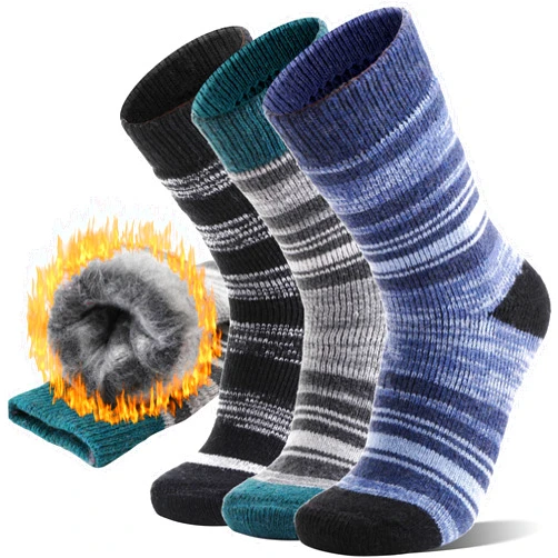 Anlisim Thermal Winter Warm Socks 3 Pairs for Men Women Extra Thick Insulated Ski Crew Boot Socks for Extreme Cold Weather