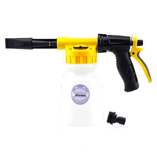 Novosun Foam Gun Car Wash Foam Sprayer Soap Foam Blaster, Adjustable Ratio Dial Foam Cannon for Cleaning with Quick Connector to Any Garden Hose (with Wash Mitt & Towel)