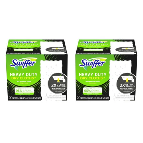 Swiffer Sweeper Heavy Duty Mop Pad Refills for Floor Mopping and Cleaning, All Purpose Multi Surface Floor Cleaning Product, 20 Count, 2 Pack