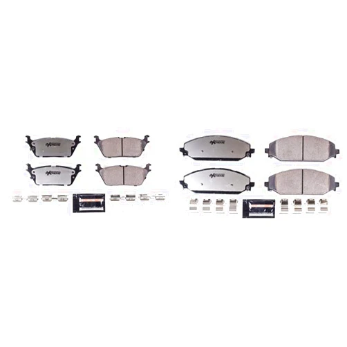 Power Stop Z36-2169 Z36 Truck & Tow Rear Carbon-Fiber Ceramic Brake Pads w/ Z36-2179 Z36 Truck & Tow Front Carbon-Fiber Ceramic Brake Pads