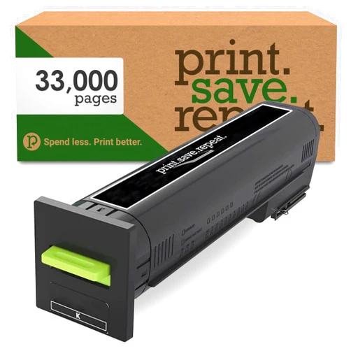 Print.Save.Repeat. Lexmark 72K1XK0 Black Extra High Yield Remanufactured Toner Cartridge for CS820, CX820, CX825, CX860 [33,000 Pages]