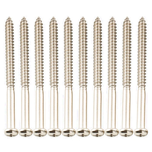 Musiclily Ultra 2.6x35mm Stainless Steel Pickup Mounting Screws for JB PB P90 JM Style Electric Guitar Bass Pickup, Nickel (Set of 10)