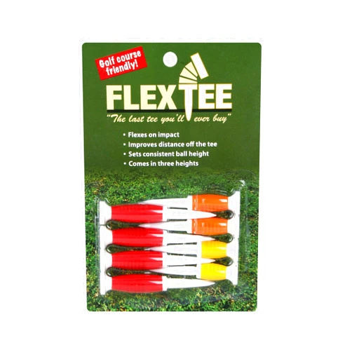 Flex Tee FlexTee Flexible Golf Tees (8 Pack), Virtually Unbreakable, Greater Distance, Accuracy, Less Resistance (Assorted Colors)