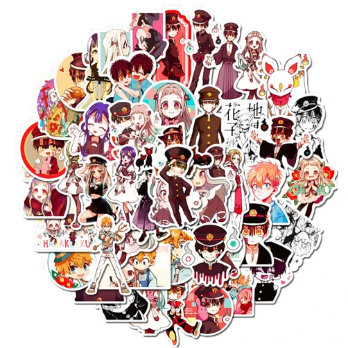 MINRAIN Toilet Bound Hanako kun Japanese Anime Stickers Lovely Sticker Laptop Computer Bedroom Wardrobe Car Skateboard Motorcycle Bicycle Mobile Phone Luggage Guitar DIY Decal (Toilet Bound Hanako kun)
