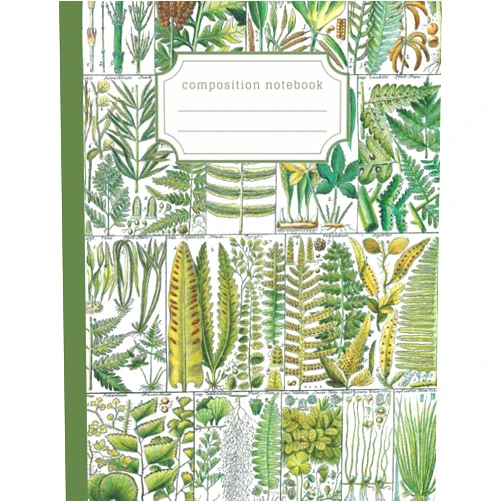 The Irregular Biologist,The Stationery Scientist Vintage Botanical Fern Leaves Composition Notebook: Ideal stationery gift for nature lovers, gardeners, students and biologists