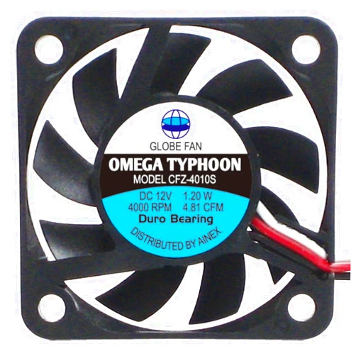 AINEX INEX CFZ-4010SB Omega Typhoon 1.6 inches (40 mm) Thin Quiet Type