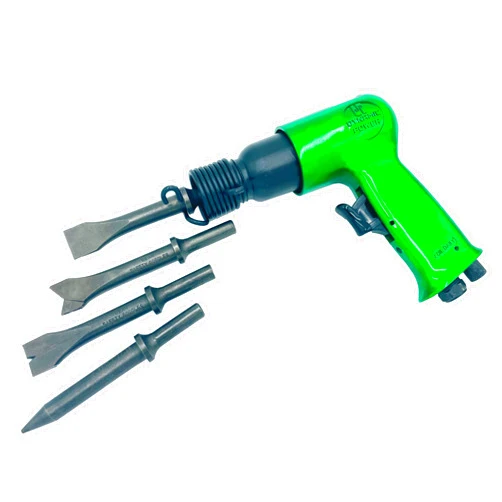 DP Dynamic Power DYNAMIC POWER Short Barrel Air Hammer Kit with 4-Chisels, Alloyed steel barrel and heat-treated piston D319115-SA