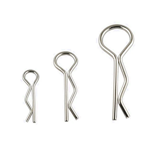 E-outstanding 60 Pcs Universal Body Shell Car Body Clips R Shape Pins Suitable for All 1/8th 1/10th 1/16th Scale, RC Car Truck Boat Buggy Models Parts