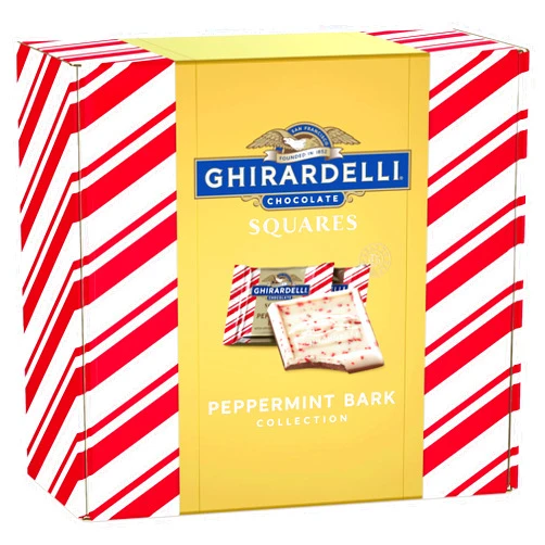 GHIRARDELLI® Peppermint Bark SQUARES® and Dark Chocolate Peppermint Bark SQUARES® Assortment Valentine's Day Gift Box, 24.7 oz