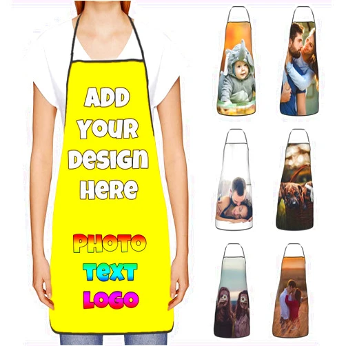 Jiposuhoe Custom Apron Add Text Photo Customized Cooking Apron for Men Women Personalized Chef Aprons Baking Gifts 40 Colors