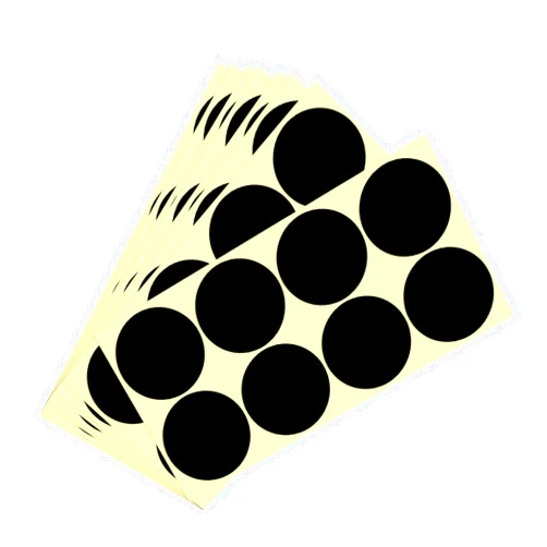 MECCANIXITY Color Sticker Round Label 50mm for Office Marker Black Pack of 120