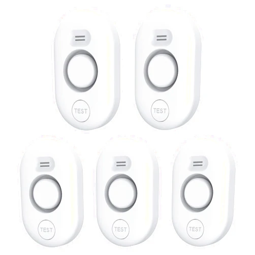 METAK Water Leak Detector Sensor Alarm: Water Flooding Monitor for Home Adjustable Wet Moisture Alert Smart Sink Overflow Monitoring Pipe Leakage Drip Detection Warning for Basement Floor (5*Sensor)
