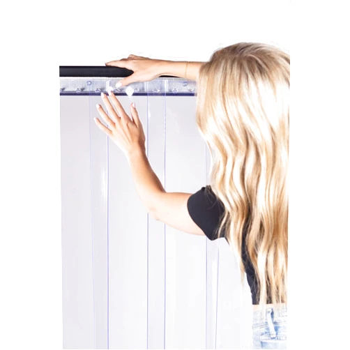 Strivide Strip Door Curtain Kit - 36 in.(3 ft) Width X 84 in.(7 ft) Height - Clear Smooth 8
