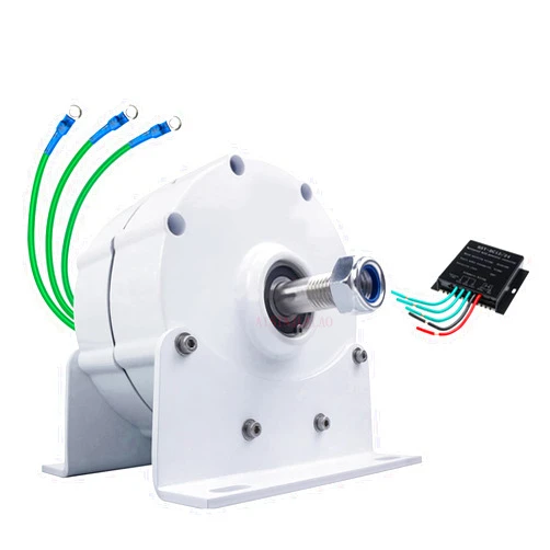 AISINILALAO Low Speed 10000W Gearless Permanent Magnet Generator 12V 24V 48V 220V AC Alternators Wind Turbine Generator for Wind Water Turbine - with Base