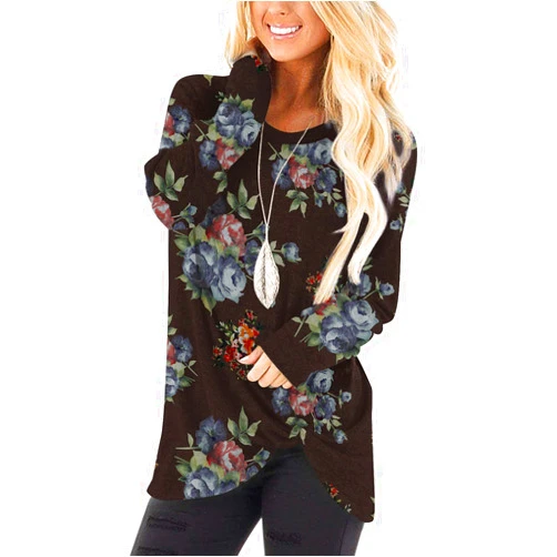 NILOUFO Womens Long Sleeve Shirts Casual Blouses Trendy Twist Knot Tunics Tops