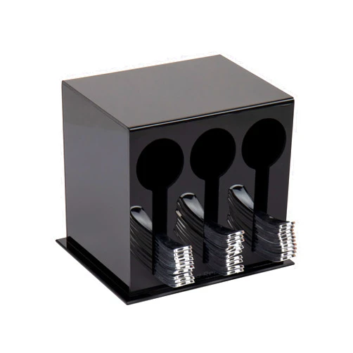 Mind Reader Utensil Dispenser, Silverware Organizer, Plastic Fork and Spoon DIspenser, Kitchen, 7