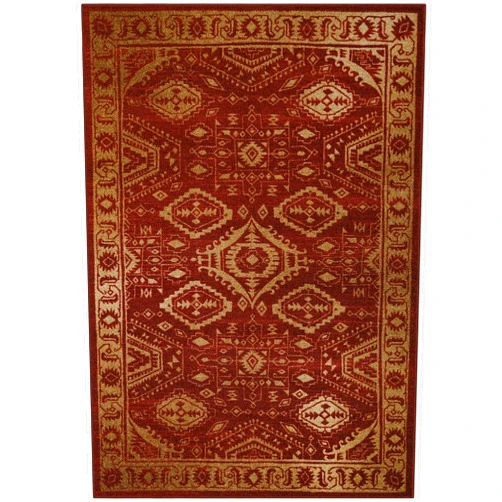 Maples Rugs Georgina Traditional Area Rugs for Living Room & Bedroom [Made in USA], 5 x 7, Red/Gold