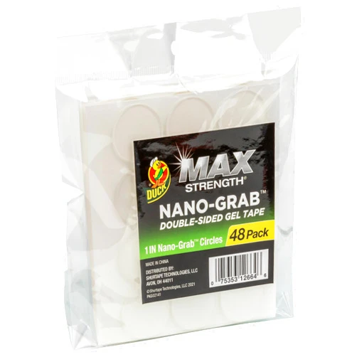 Duck Max Double-Sided Gel Tape with Nano-Grab Technology, Clear, Multi-Purpose & Removable, 1