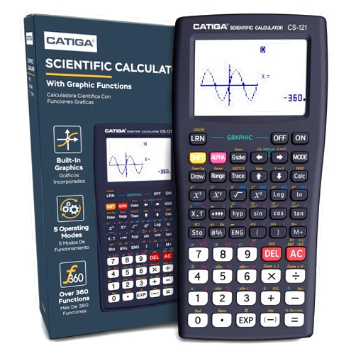 CATIGA Scientific Calculators with Graphic Functions, Graphing Calculators with Multiple Modes, Scientific Calculators for Students, High School or College Courses, Calculadora Cientifica, CS-121
