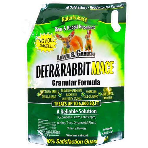 Nature's MACE Deer Repellent Granular, 6 Pounds, Repel Deer from Your Garden, Yard, Flowers, Protect Plants Fast, Deer Repellent for Plants, Create a Deer Free Barrier, Deer and Rabbit Repellent