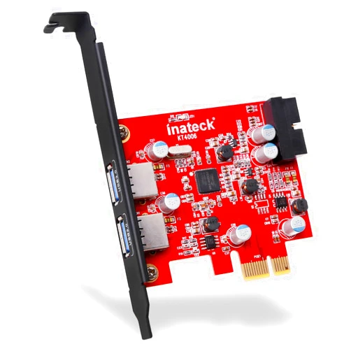 Inateck 2 Port PCIe USB 3.0 Card with Internal USB 3.0 20-Pin Connector - Expand Another Two USB 3.0 Ports, Compatible Mac Pro, No Additional Power Connection Needed