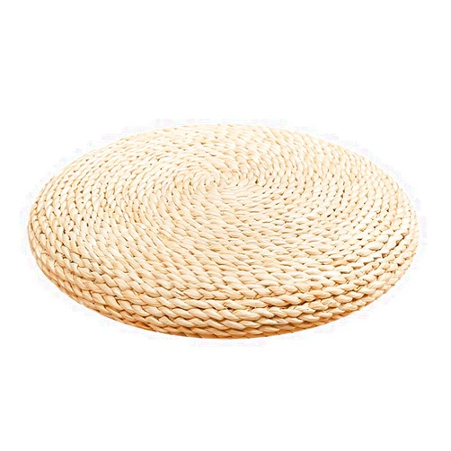 Levemolo 1pc Pillows for Couch Padded Yoga Mat Car Seat Cushion Floor Seat Tatami Cushion Flat Seat Cushion Meditation Cushion Stool Pad Round Pad Straw Weaving Cushion Worship Cushion Pads