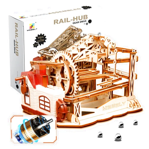 TOYTWIST 3D Wooden Puzzles for Adults, Electric Marble Run Mechanical Gear Drive System, DIY Creative Ornaments and Furniture Decoration, Suitable for Every 3D Puzzle Fans