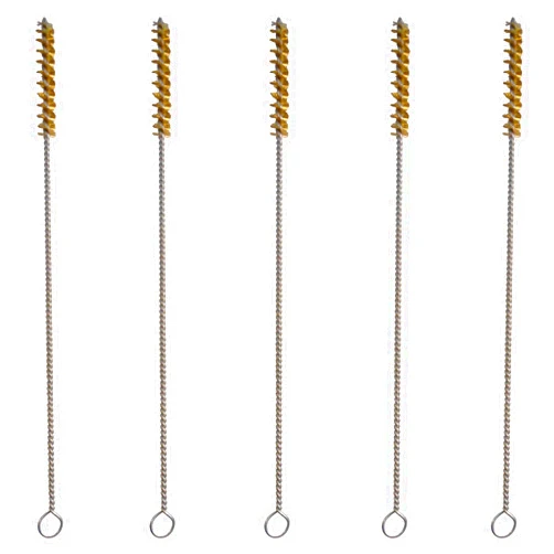 HIGHTBRUSH 1/4'' Diameter Brass Tube Brush 5 Piece Pack