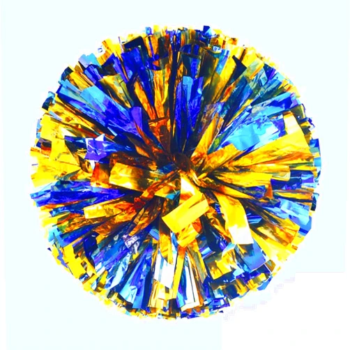 Aoduoer 2 Pack Metallic Cheerleading Pom Poms for Game Cheering Squads Football Basketball Sports Dancing Party Kids Adults Plastic Cheer Pompoms Cheerleader Costume Women (Blue/Gold)