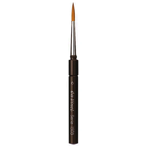 da Vinci Travel Series 1503 Maestro Watercolor Brush, Round Kolinsky Red Sable with Pocket Case Handle, Size 6