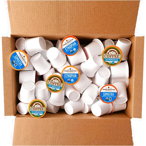 Fresh Roasted Coffee, Water Process Decaf Variety Pack, K-Cup Compatible, 96 Pods