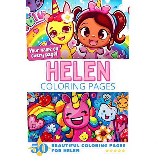 By Pick-A-Page Publishing (Author) Helen Coloring Pages: Wow-Effect! Your name on every page - Helen coloring book - 6x9