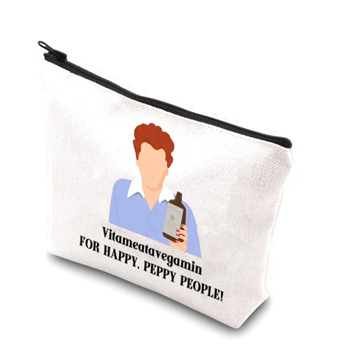 BDPWSS Lucy Makeup Bag Vitameatavegamin For Happy Peppy People Gift Lucy Fans Zipper Pouch Bag For Women (Happy Peppy People)