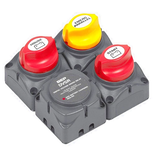 BEP 716-SQ-140A-DVSR Square Battery Distribution Cluster for Single Engine with Two Battery Banks