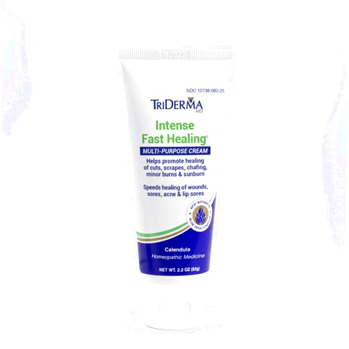 Tri Derma MD TriDerma Intense Fast Skin Healing Cream for Hard-to-Heal Skin Irritations, Sores, Rashes, Dry, Cracked Hands, Cuts, Chafing, Burns, Scrapes - First Aid Kit Essential - FSA Eligible - 2.2 oz