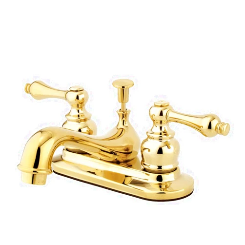 Kingston Brass GKB602AL Restoration 4-Inch Centerset Lavatory Faucet with Retail Pop-Up, 4-1/2